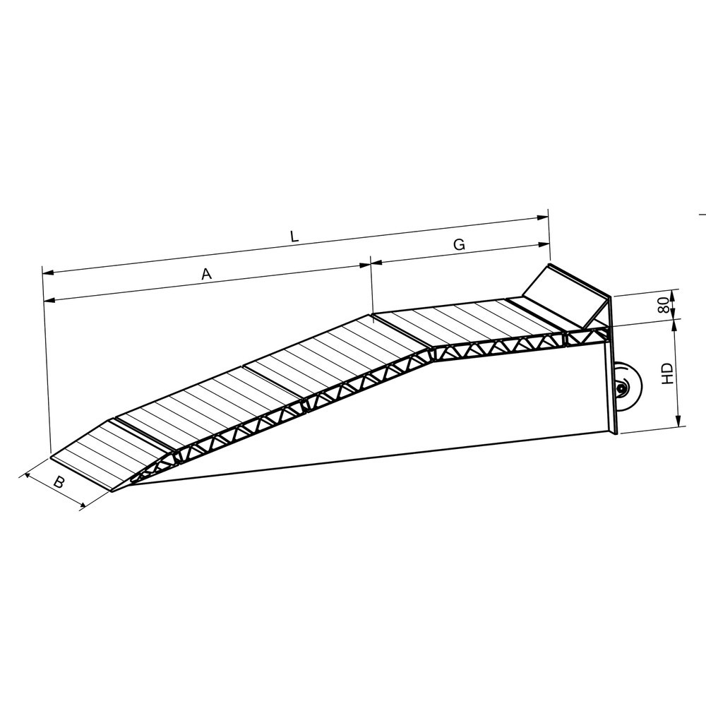 Zdjęcie produktu nr 3: Aluminiowe kliny najazdowe, nośność 24 000 kg/para, WxSxD 145 x 500 x 1 440 mm