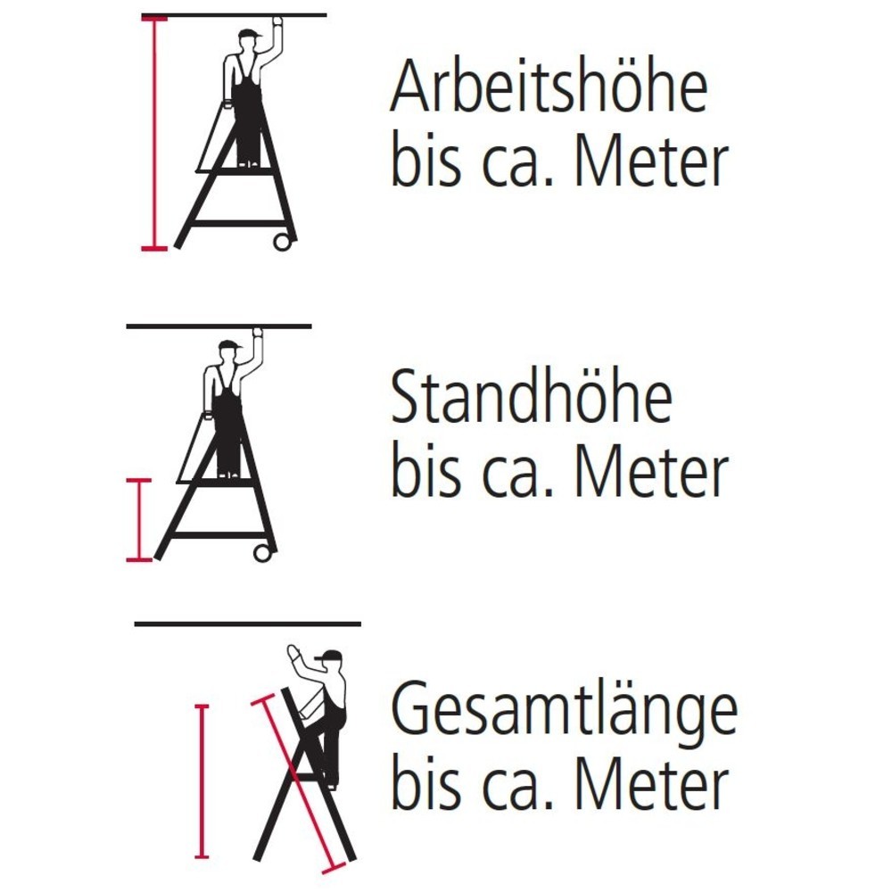 Zdjęcie produktu nr 2: Drabina z platformą KRAUSE® z aluminium, z dużą platformą, 6 stopni