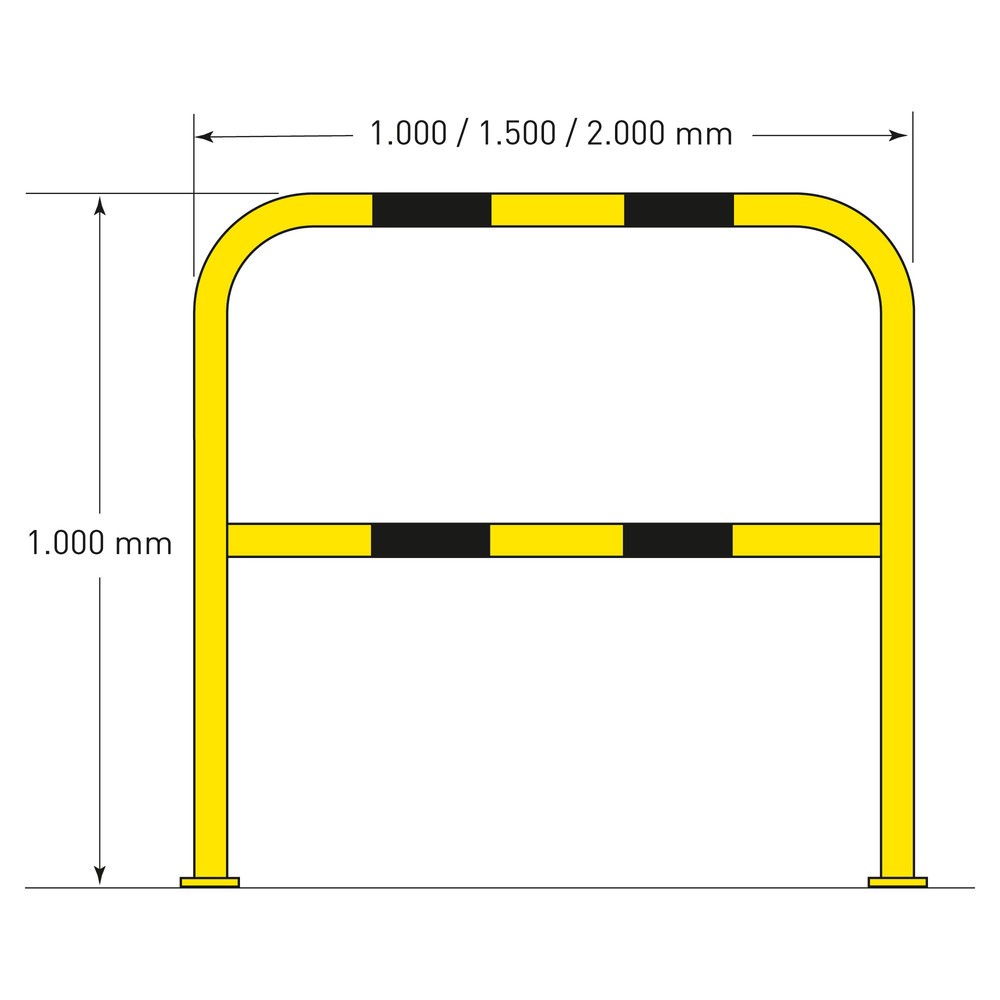 Zdjęcie produktu nr 3: Kabłąk ochronny, do zastosowań na zewnątrz, wys. x szer. 1000 x 1000 mm