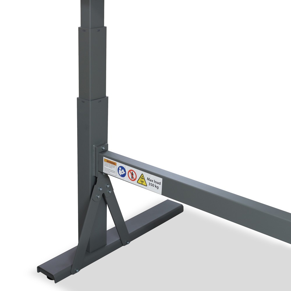 Zdjęcie produktu nr 4: Ława warsztatowa Steinbock® e-Adjust z funkcją elektrycznej regulacji wysokości, wyposażona w dolny kontener, wys. x szer. x gł. 700–1170 x 2000 x 750 mm, udźwig 350 kg