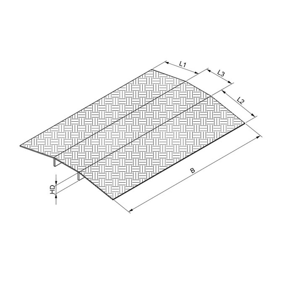 Zdjęcie produktu nr 4: Pomost progowy, nośność 300 kg, szer. x dł. 700 x 500 mm