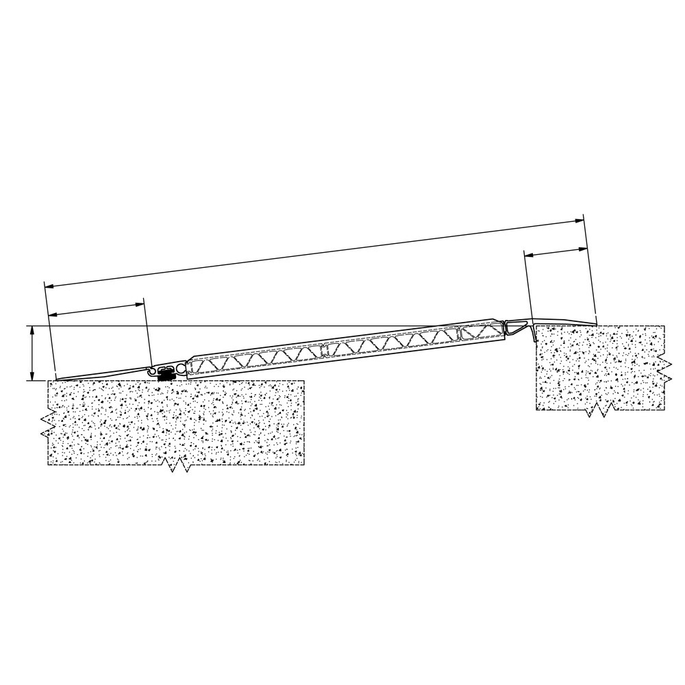 Zdjęcie produktu nr 3: Ciężki pomost najazdowy, nośność 4000 kg, szer. x dł. 1 250 x 1 235 mm