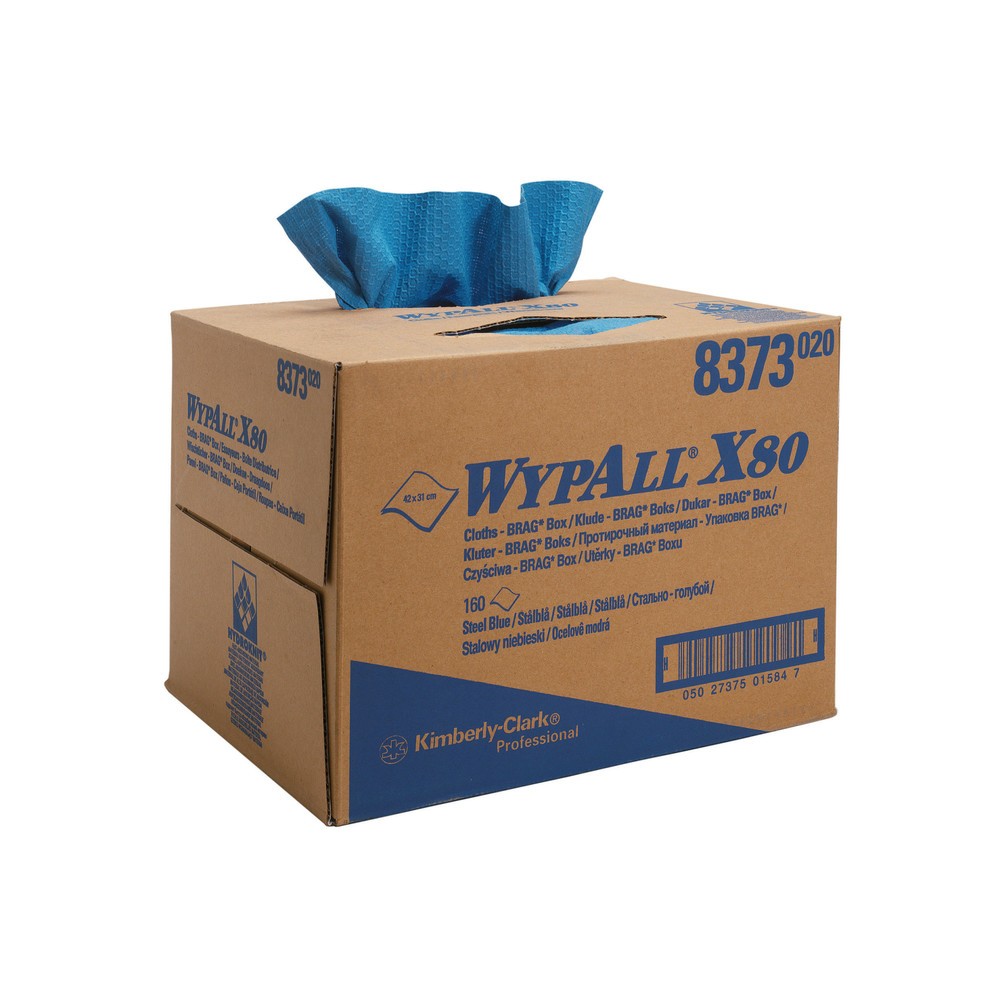 Zdjęcie produktu nr 1: Ściereczki WYPALL X80, wys. 427 x 282 mm, skrzynki BRAG, białe