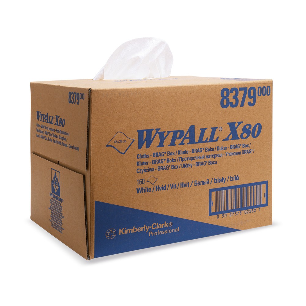 Zdjęcie produktu nr 2: Ściereczki WYPALL X80, wys. 427 x 282 mm, skrzynki BRAG, białe