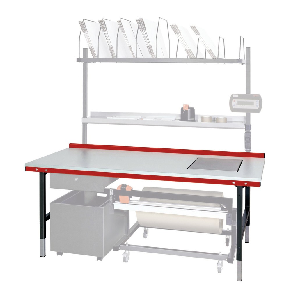 Zdjęcie produktu nr 3: Stół do pakowania Rocholz z wagą do 60 kg, wys. x szer. x gł. 690–960 x 2000 x 920 mm