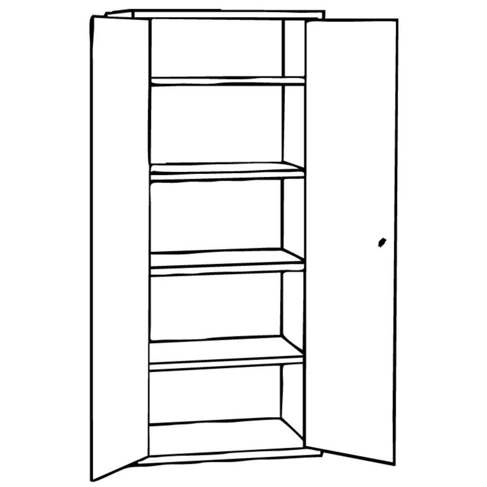 Zdjęcie produktu nr 2: Szafa uniwersalna HEMMDAL HUS-1, zamek bębenkowy z ryglem obrotowym, 4,5 poz., wys. x szer. x gł. 1800 x 800 x 380 mm, półki ocynkowane, kolor jasnoszary