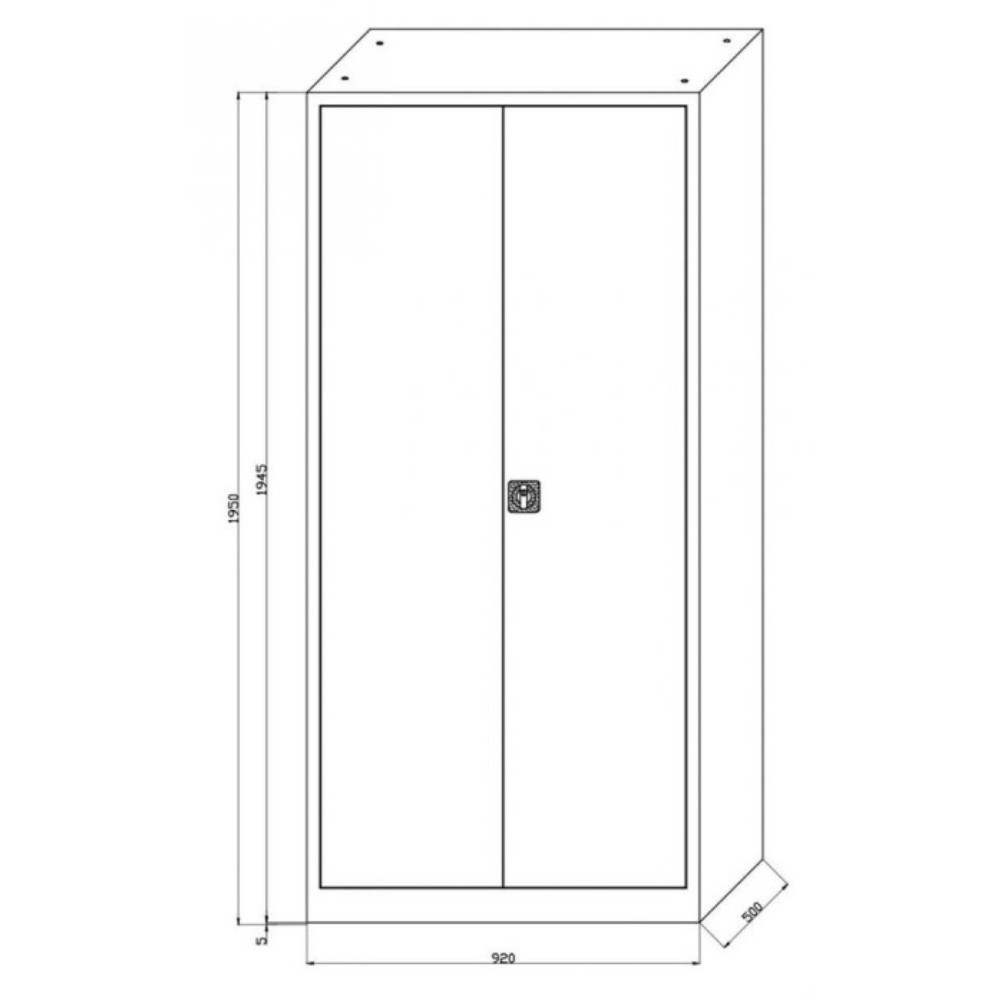 Zdjęcie produktu nr 2: Szafa stalowa HEMMDAL HS-XBT, 5 poziomów, wys. x szer. x gł. 1950 x 1200 x 500 mm, półki powlekane proszkowo, kolor jasnoszary