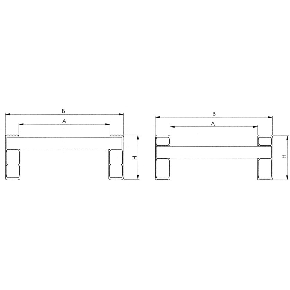 Zdjęcie produktu nr 2: Szyny przeładunkowe do dużych obciążeń, bez krawędzi, nośność 2 620 kg/para, długość 1 620 mm