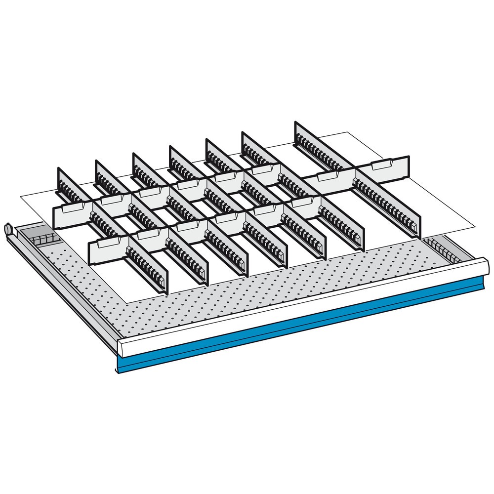 Zdjęcie produktu nr 3: Wkład z rowkami do szaf z szufladami LISTA, z 24 rowkami, do frontu o wysokości 50 mm