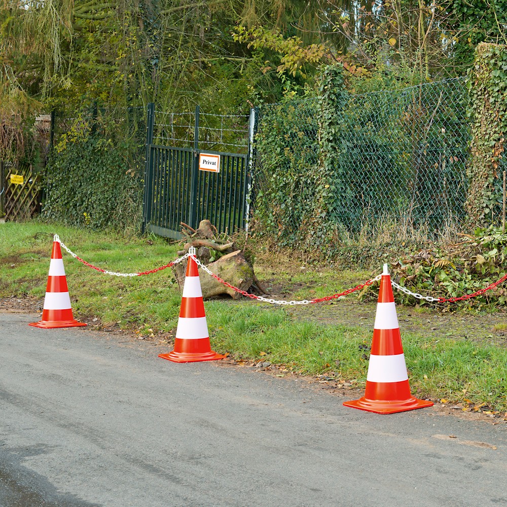 Zdjęcie produktu nr 2: Zestaw stożków drogowych, świecących przy świetle dziennym, wysokość 500 mm